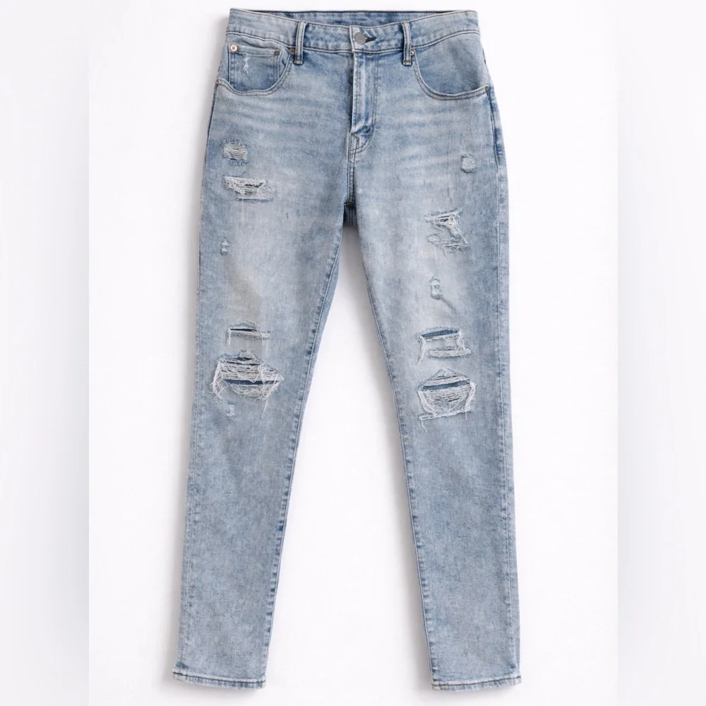American Eagle AirFlex+ Temp Tech Distressed Light Wash Jeans Men’s 34x32